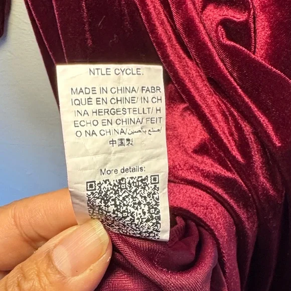 SHEIN Curve OXL Rich Burgandy Dark Academia Dress. Wednesday Addams. Vampire - Picture 4 of 5